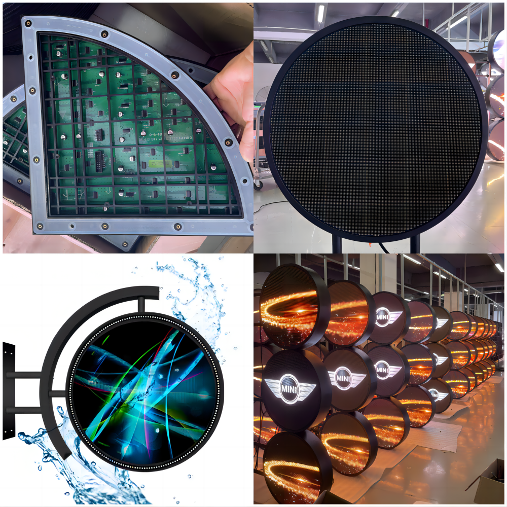 latest company news about Outdoor Circular Round Logo Led Screen P4.28 for Shop Advertising Led Display  0