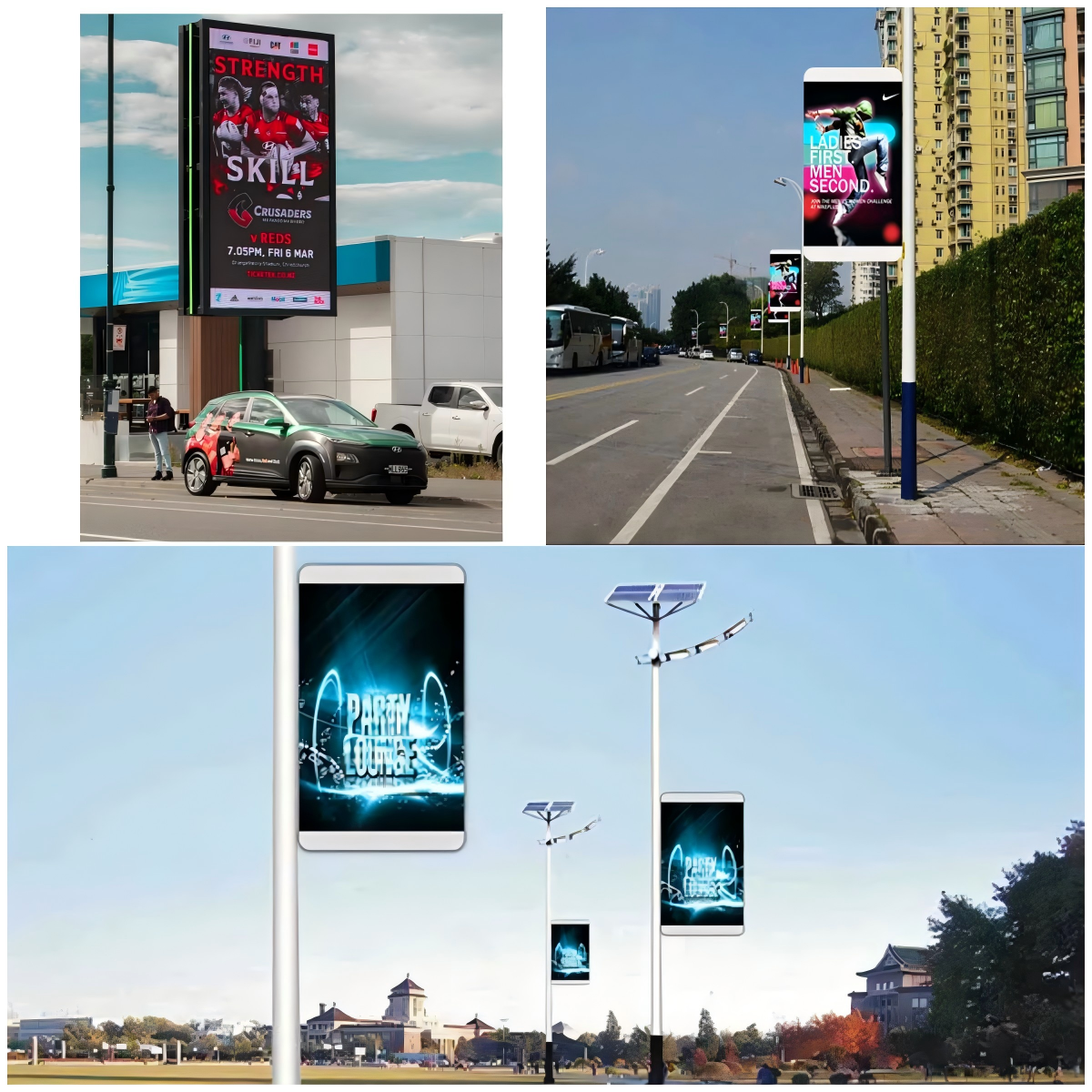 640*1280mm Double sided LED display Outdoor Street Pole Led Screen 3