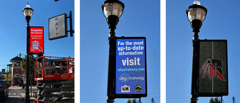 640*1280mm Double sided LED display Outdoor Street Pole Led Screen 4