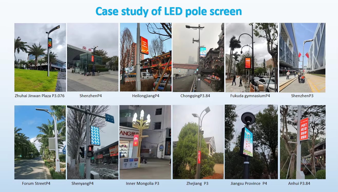 Smart Pole Light LED Signs LED Traffic Screen 3