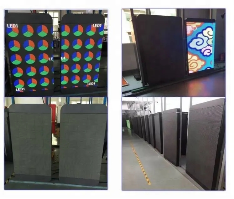 Outdoor street pole led  screen P4 Street lighting pole led display 1