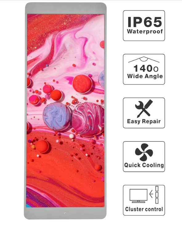 P3.33 Street outdoor pole led display for advertising screen 0