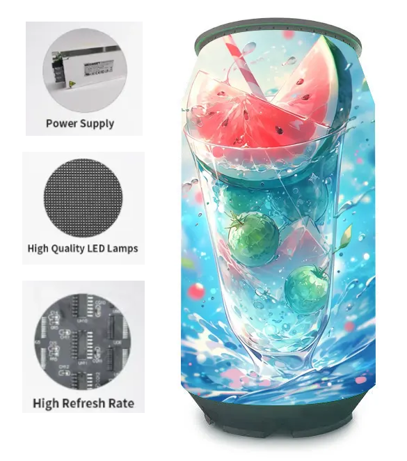 Creative Cans Led Display Screen bottle shape LED display 0