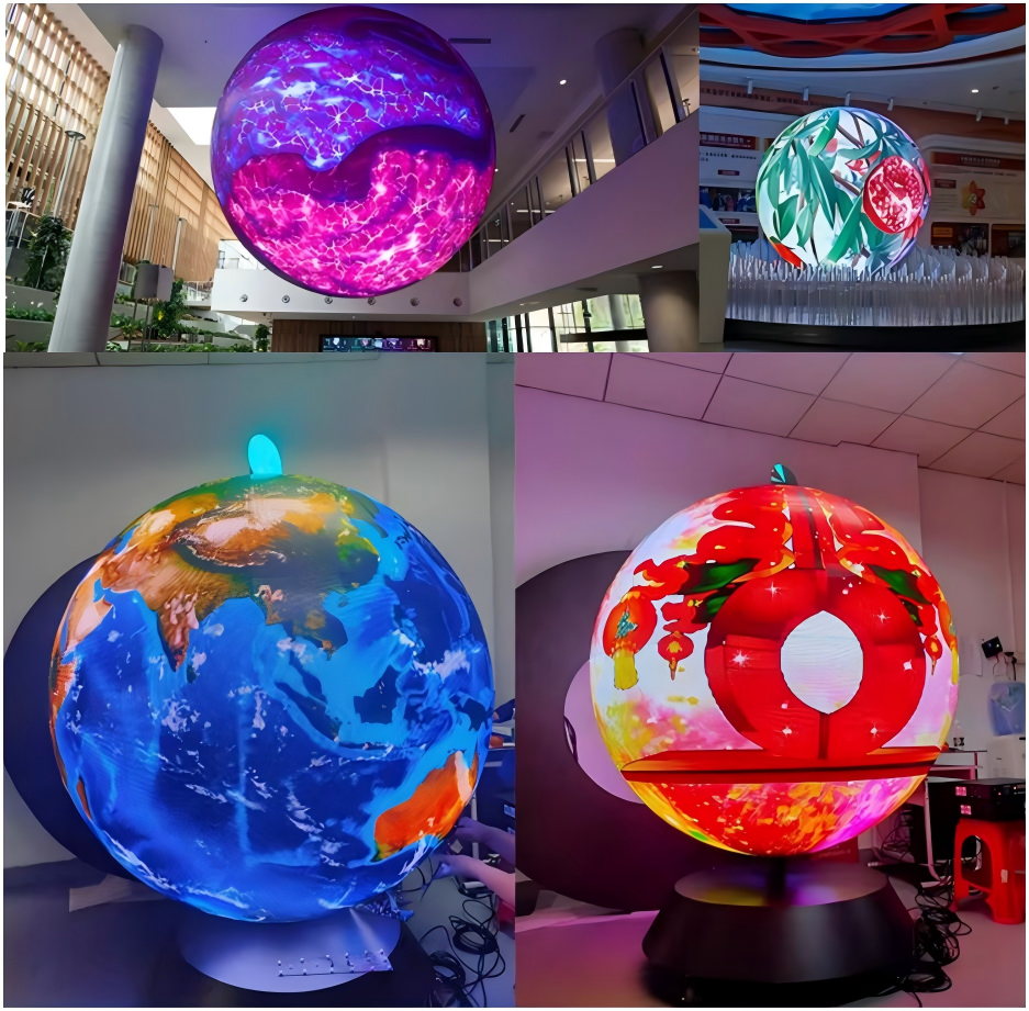 Customized LED Spherical Ball Light Screen LED Video Sphere Screen Display 4