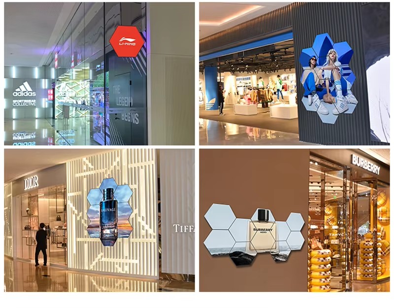 Hexagonal LED display Double Sided led display logo LED Display Hexagonal Led Screen 3