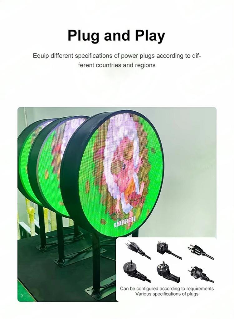 P4.28 Double Sided Round LED display Logo display circle Led Display Billboard