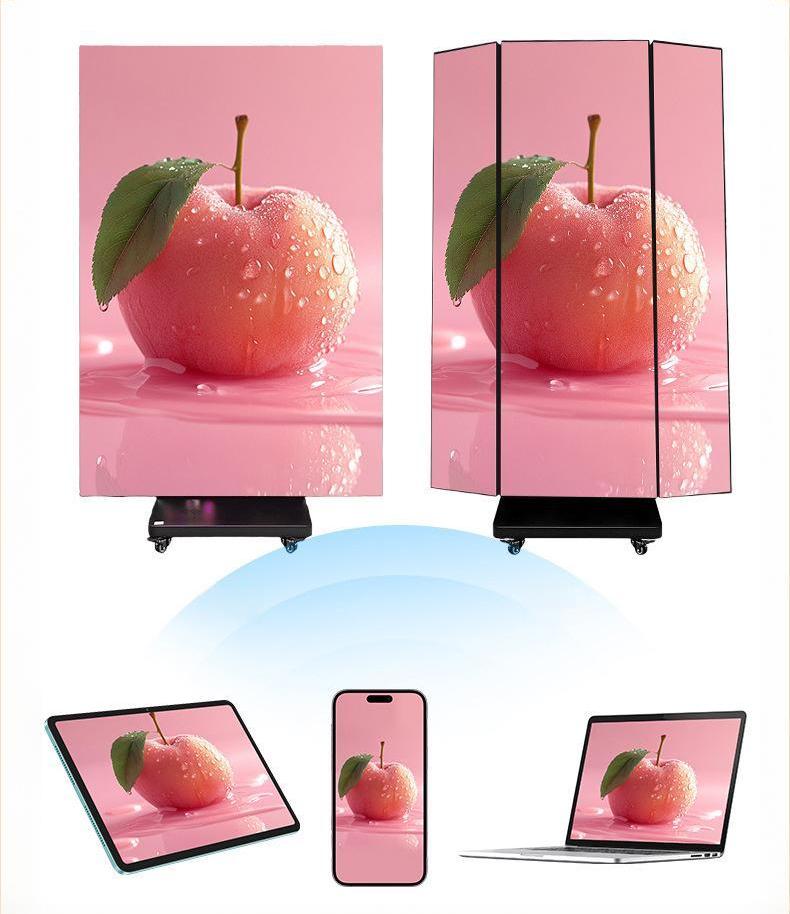 P2.5 LED Poster Display 3 Fold Poster Led Dispaly Doble side display Floor Stand LED Poster