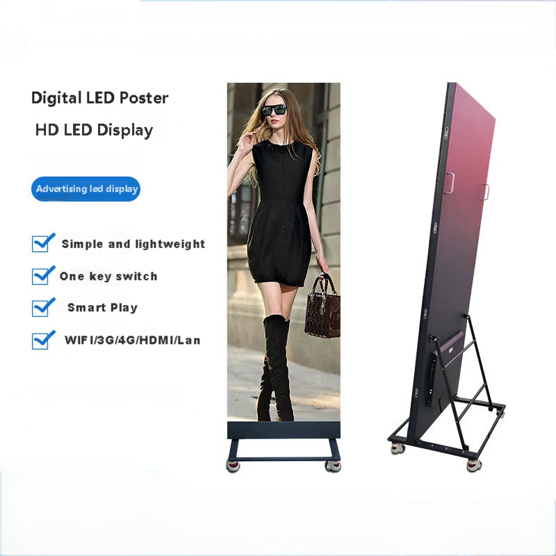  Mirror led Poster Digital Poster Display P2 Led Poster screen