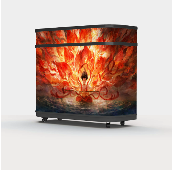  Cabinet table display Elliptical edge Curved led display table