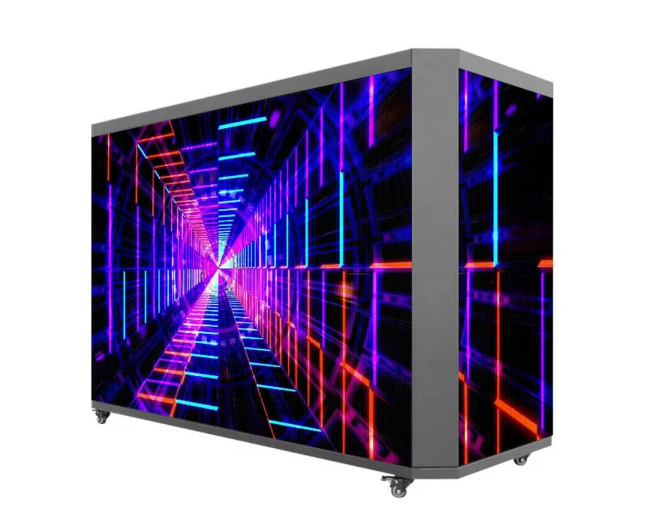  Cabinet table display Elliptical edge Curved led display table