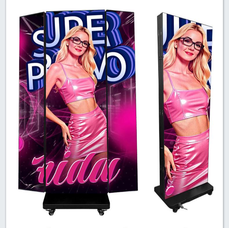 Mirror LED screen Foldable LED screen  LED vertical advertising screen