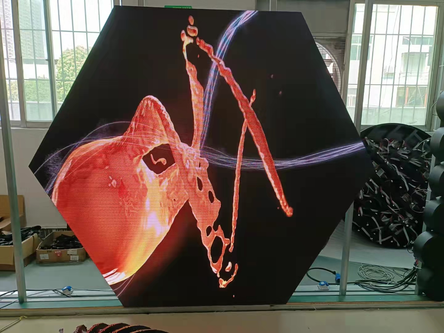 Outdoor led display P3.1 Hexagonal LED Display Screen