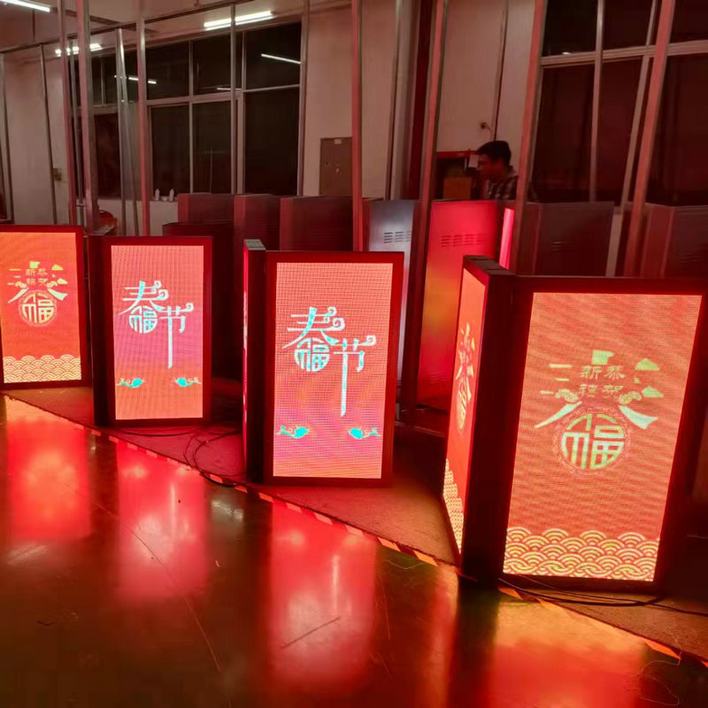 Outdoor street pole led screen P3.84 Street lighting pole led display