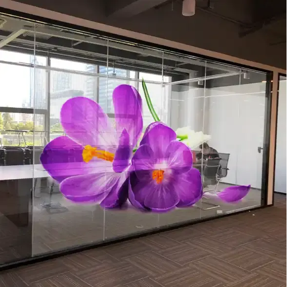 Transparent Led Film Display on Window Flexible Transparent Video Wall