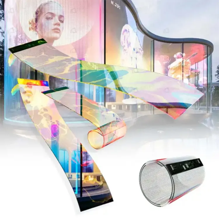  LED Transparent Film Screen Flexible Transparent LED Screen