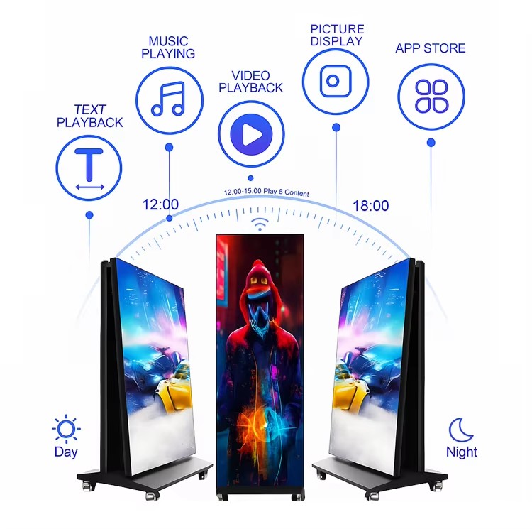 P1.86 Foldable LED poster screen LED Poster Display