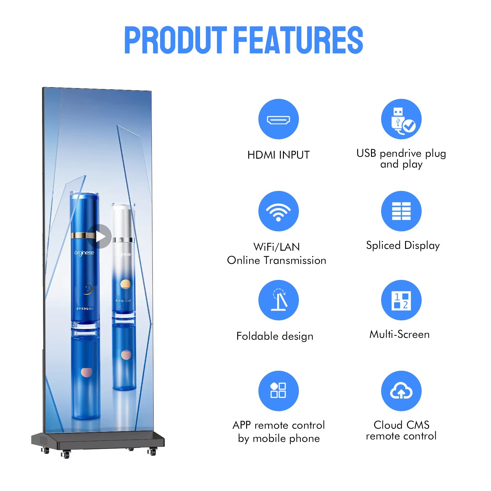 P2.5 Foldable LED poster screen LED Poster Display