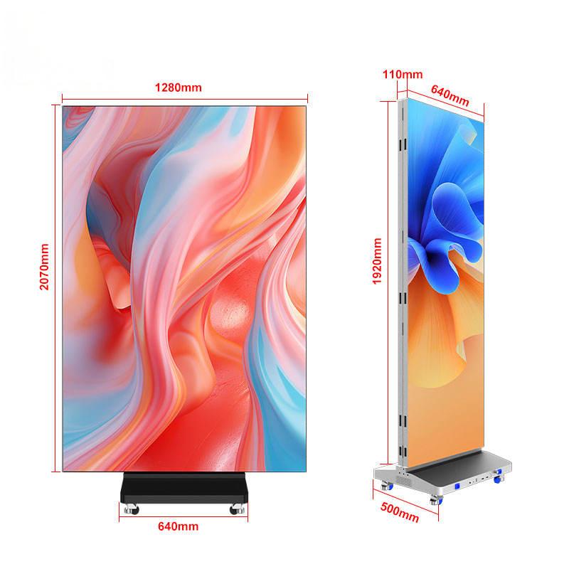 P1.5 Tri Fold Poster Led display Foldable led Screen Double Sided led dispaly