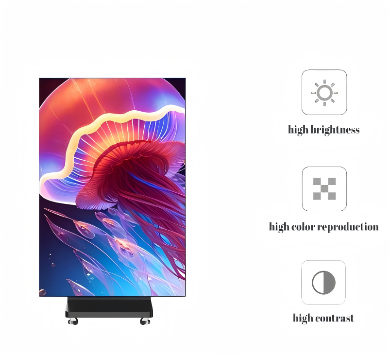 P1.5 Tri Fold Poster Led display Foldable led Screen Double Sided led dispaly