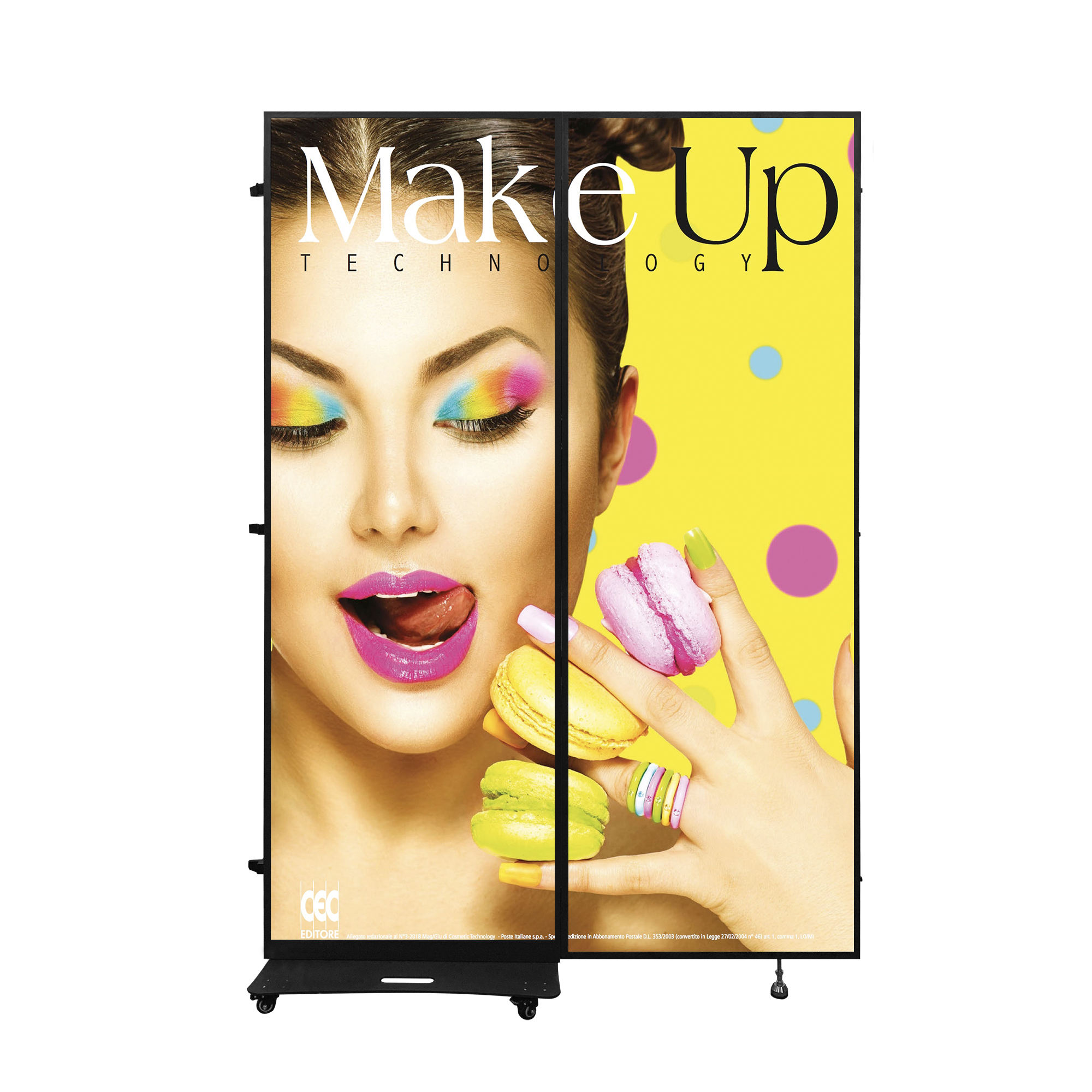 P1.25 Tri Fold Poster Led display Foldable led Screen Double Sided led dispaly