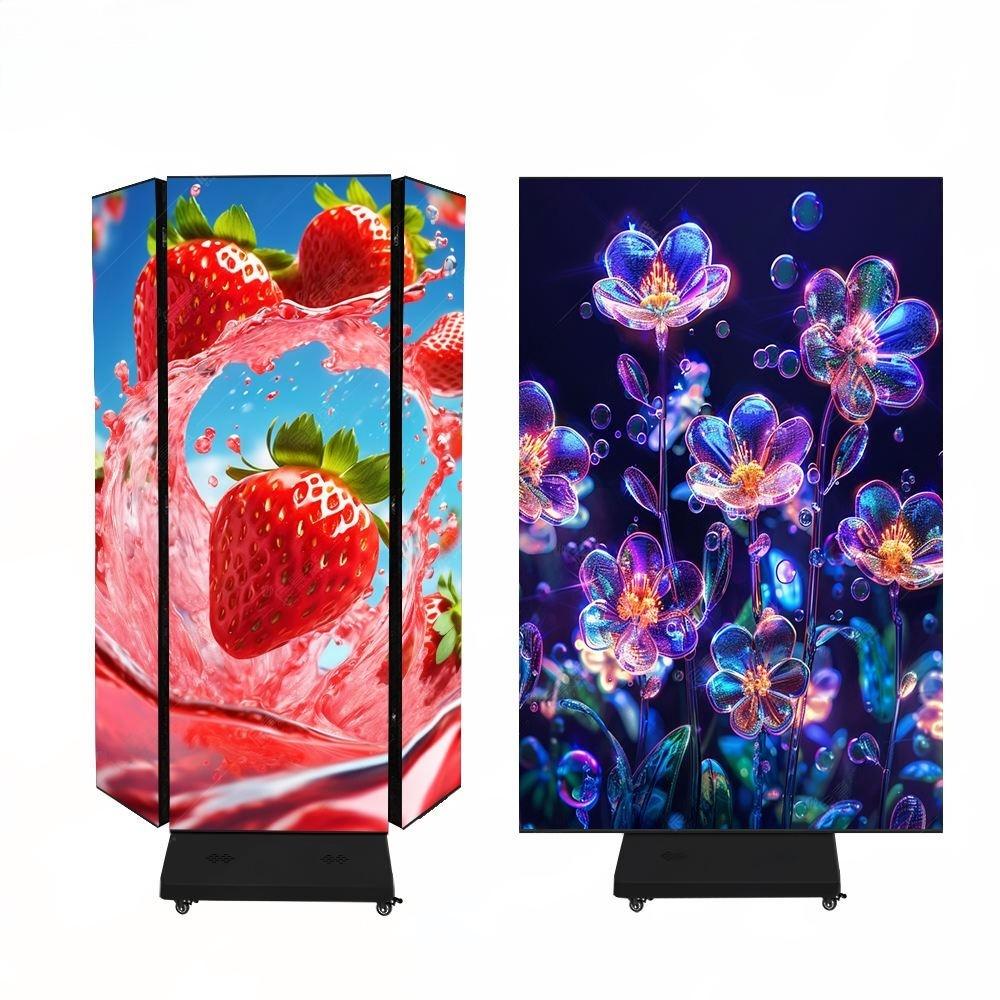 P1.8 Tri Fold Poster Led display Foldable led Screen Double Sided led dispaly