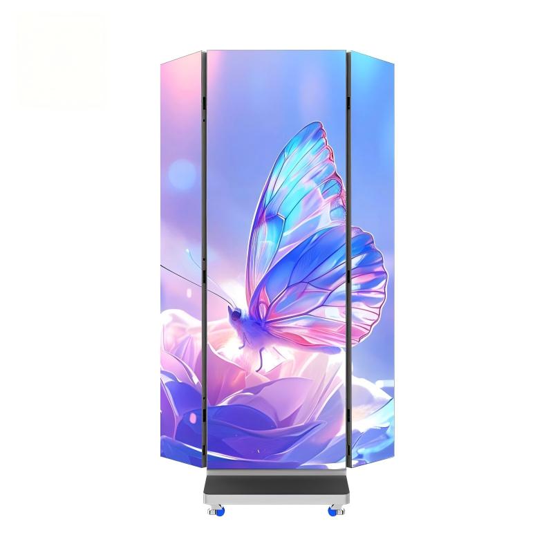 P2.5 Tri Fold Poster Led display Foldable led Screen Double Sided led dispaly
