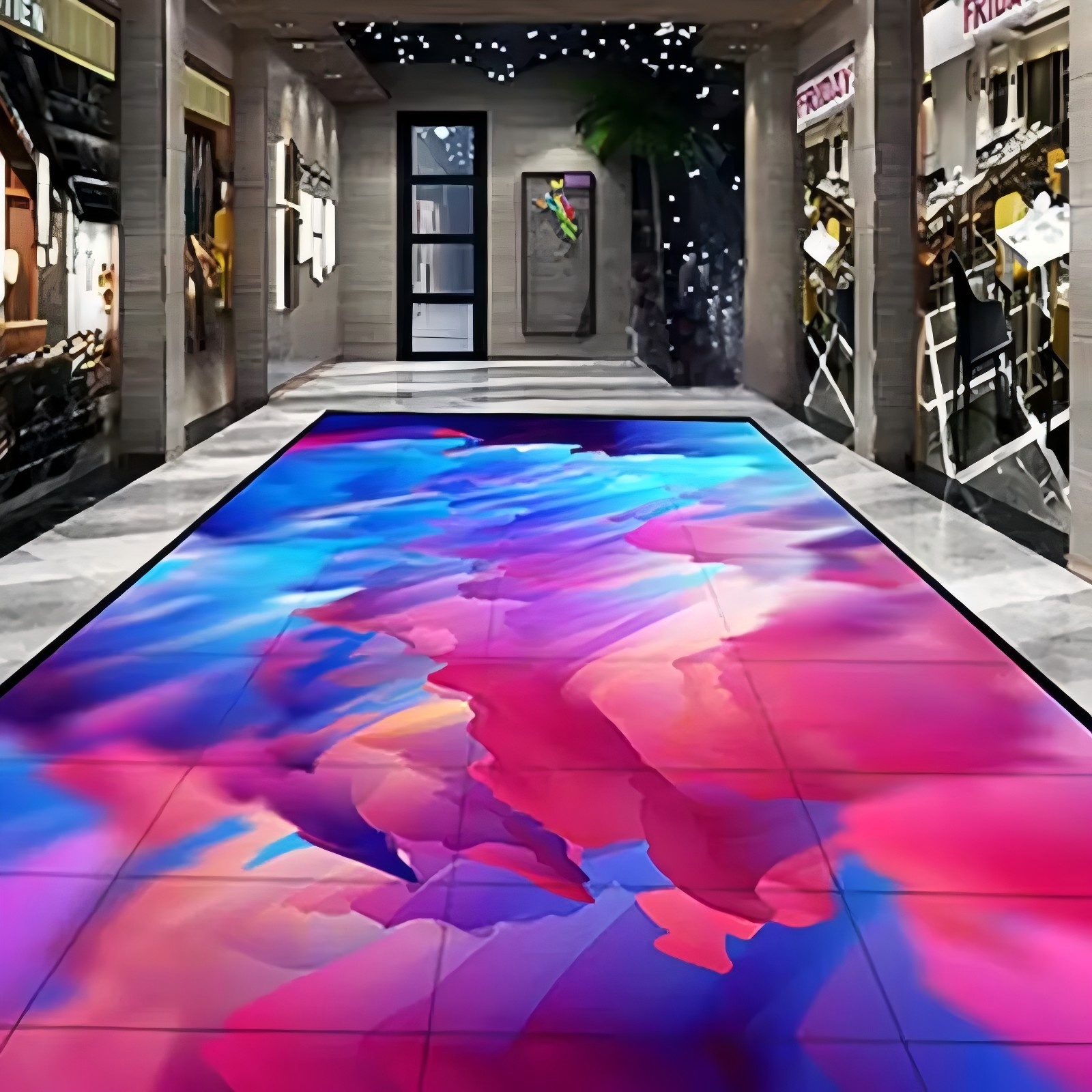 P3.91 LED floor tile display screen