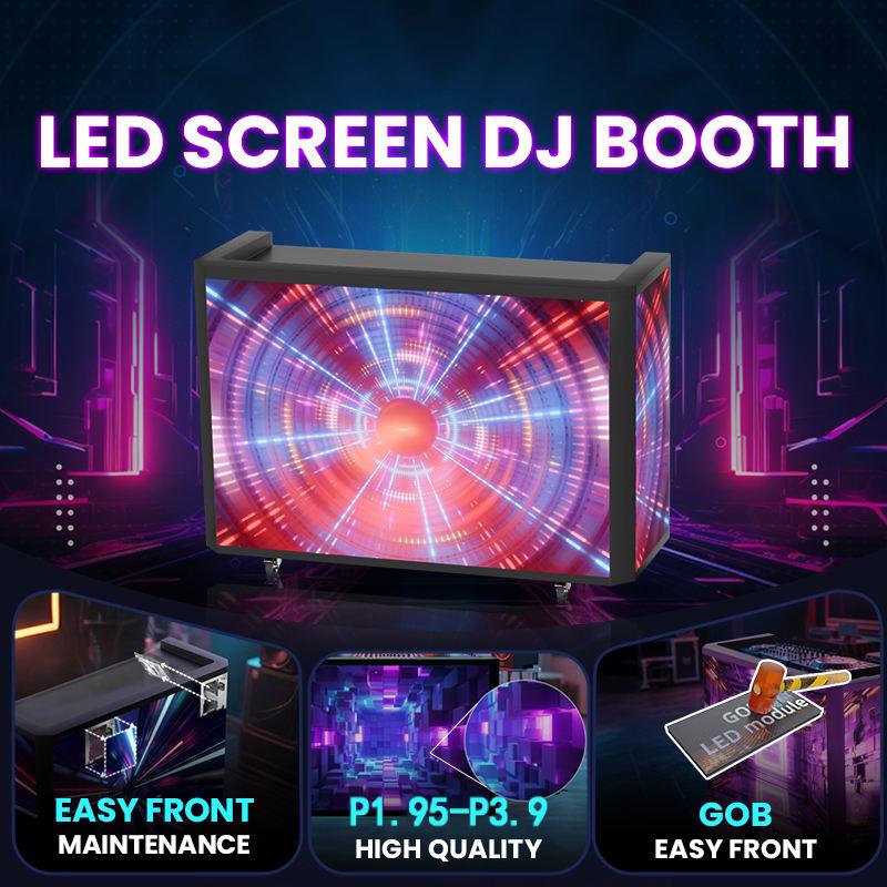 LED DJ BOOTH,Six Folding Tavolo Dj Table Facade Led Display Screen