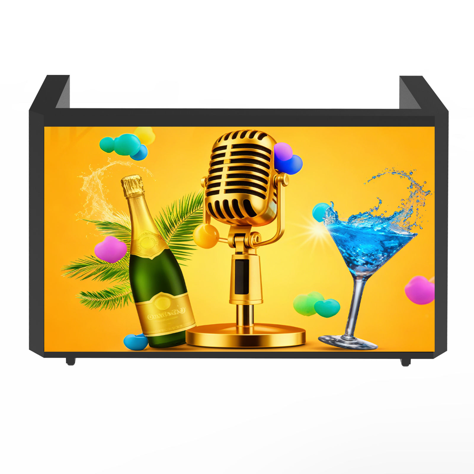 LED DJ BOOTH,Six Folding Tavolo Dj Table Facade Led Display Screen