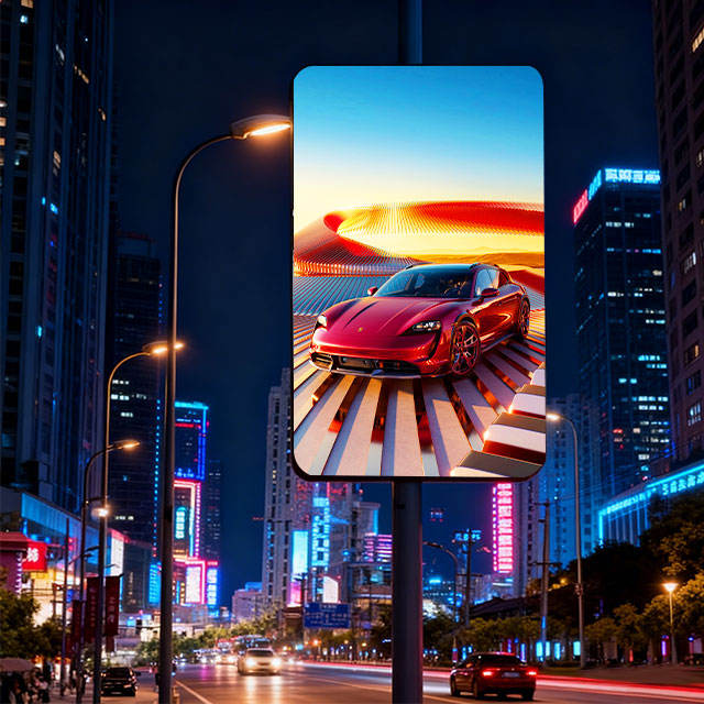 Outdoor Street Light Pole LED Display