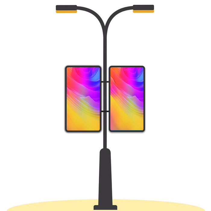 Outdoor Street Light Pole LED Display