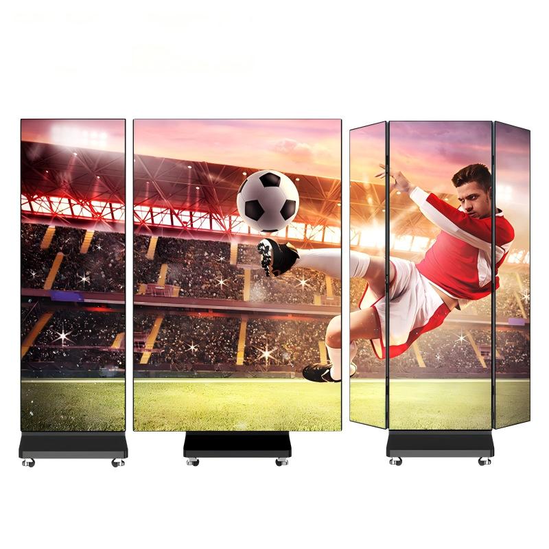 Tri Fold Poster Led display Foldable led Screen Double Sided led dispaly