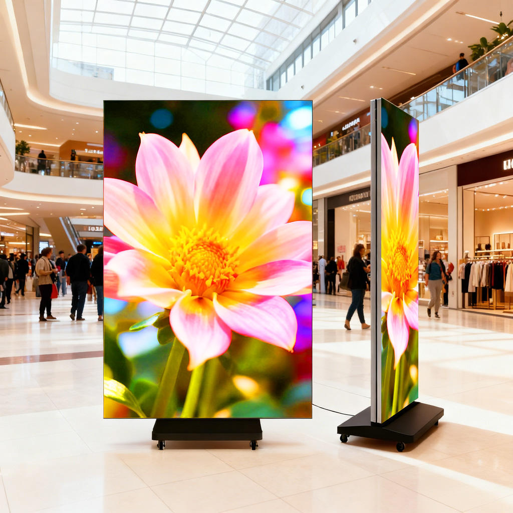 Tri Fold Poster Led display Foldable led Screen Double Sided led dispaly