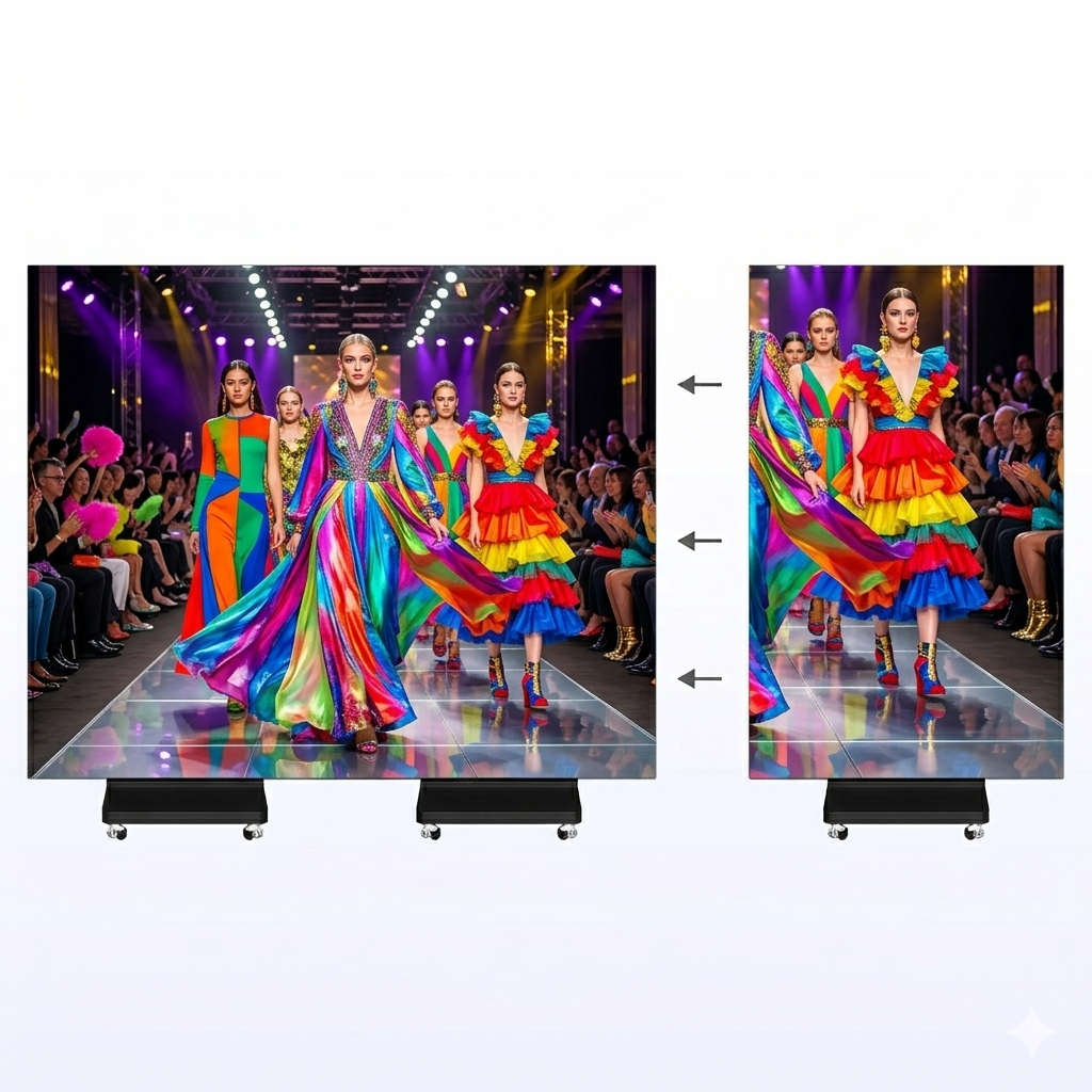 Tri Fold Poster Led display Foldable led Screen Double Sided led dispaly