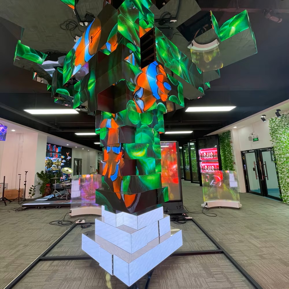 Right Angle Led Video Wall Display P2.5 Curve Led Screen for Shopping Malls