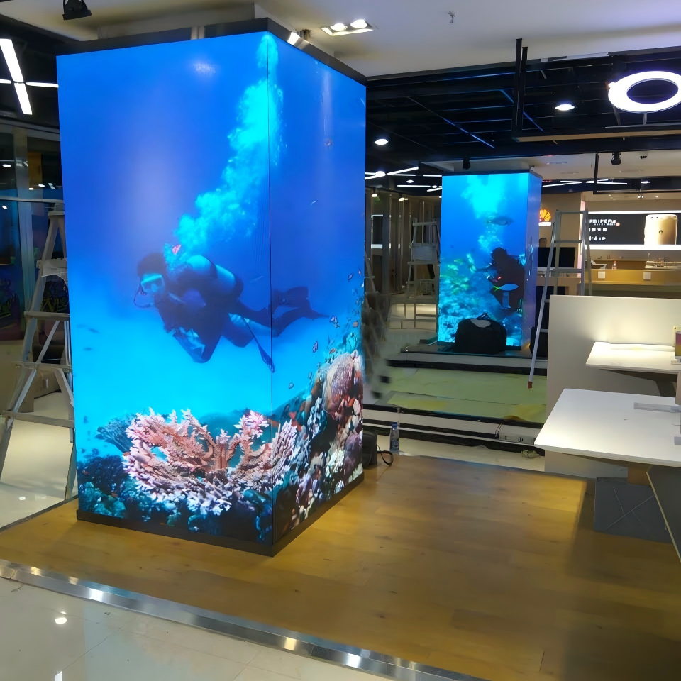 Right Angle Led Video Wall Display P2.5 Curve Led Screen for Shopping Malls