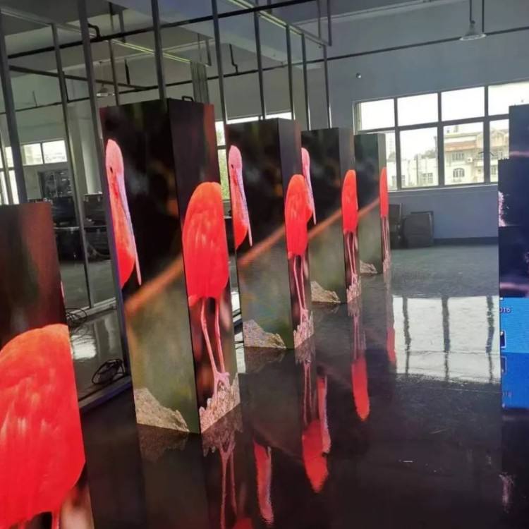 Indoor Square Pillar LED Screen 90-degree Column Body Shape Led Display Upright Posts LED Display Screen