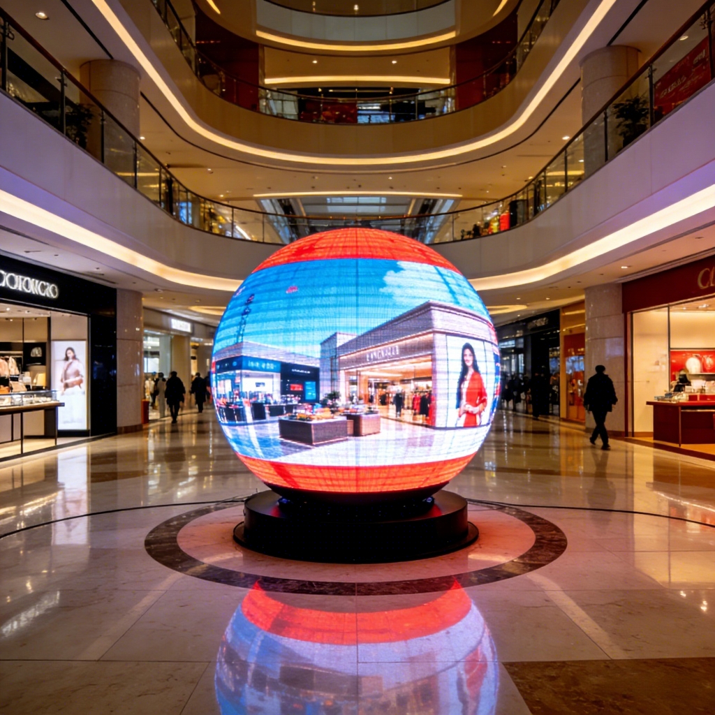 Indoor Sphere Led Screen Full Color 360 Degree Ball Led Display