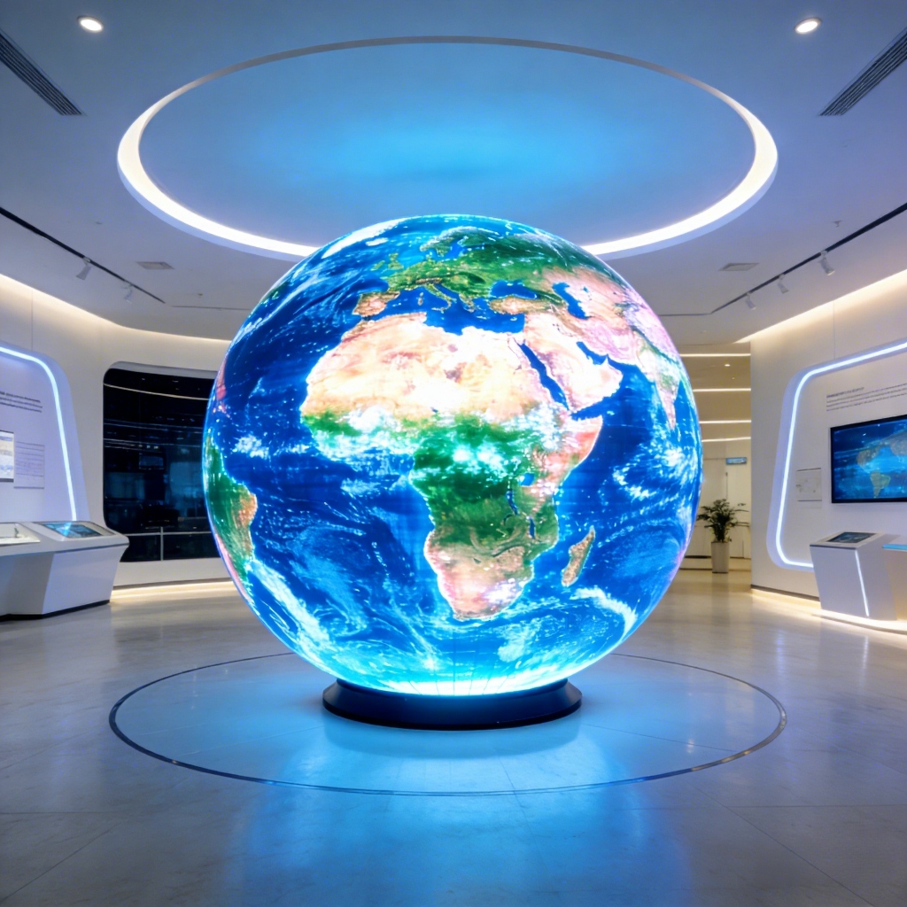 Customized LED Spherical Ball Light Screen LED Video Sphere Screen Display