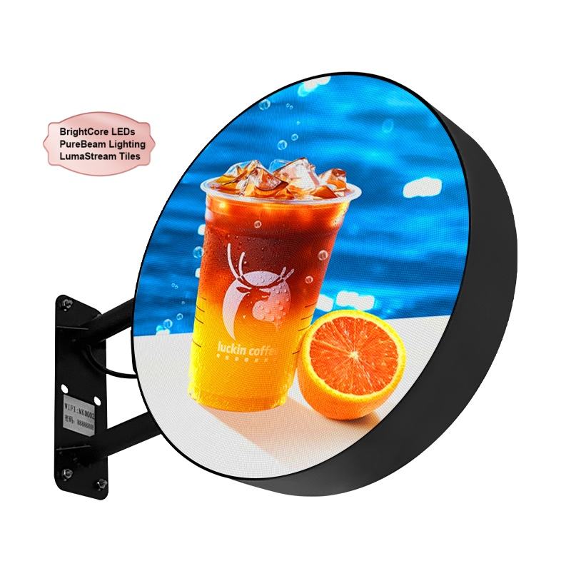 Waterproof outdoor Round LED Display |Creative Circular LED Sign for Café