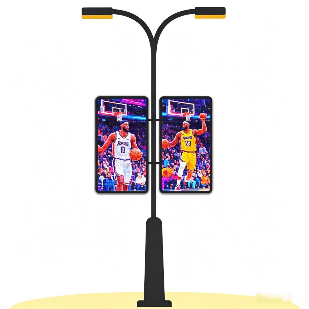 Outdoor Street Light Pole LED Display